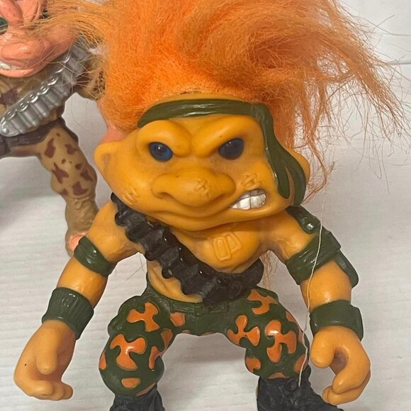 Battle Trolls lot of 5 Hasbro 1990s Battle trolls~Military ~ Wrestler ~1992 VTG - Picture 9 of 9
